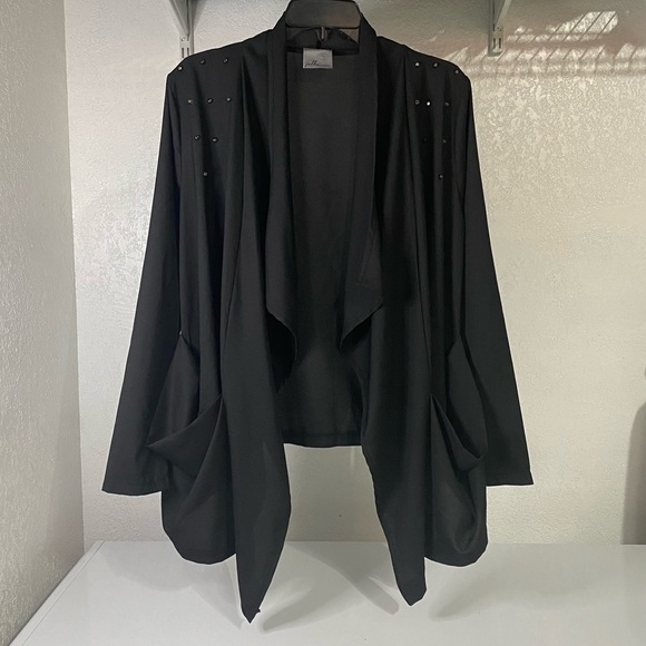 Jella Couture Draped Open Front Cardigan - Picture 1 of 7